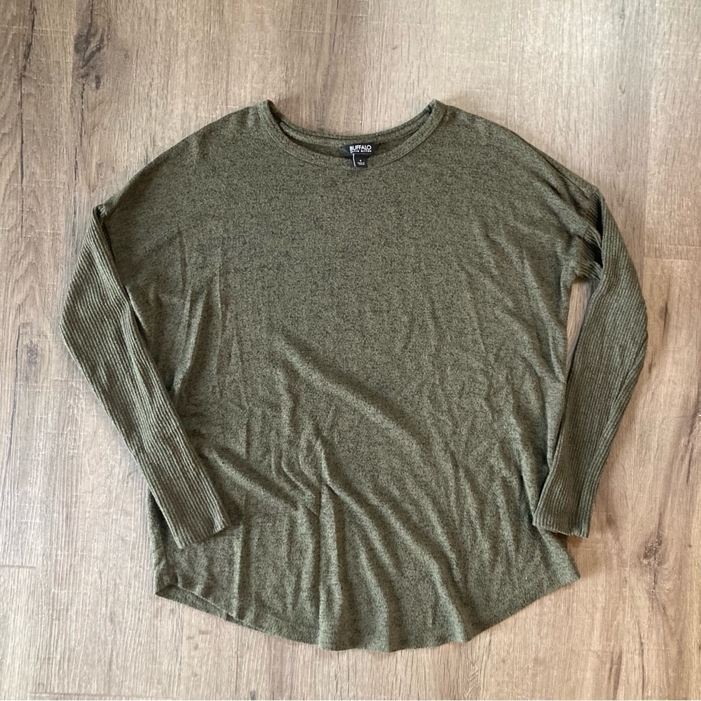 Buffalo David Bitten Womens Green Sweater S EUC